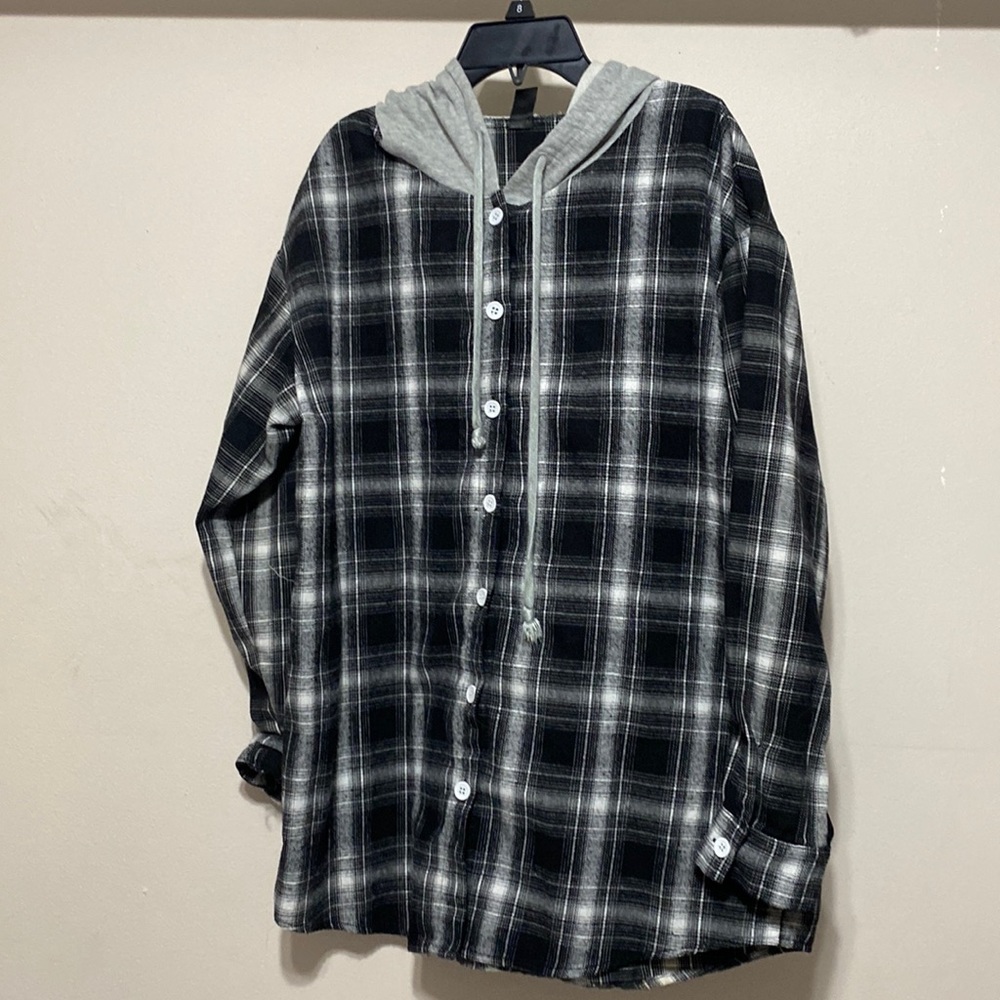 Grey Button Up Flannel